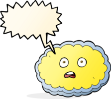 shocked cartoon cloud face with speech bubble png