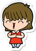 sticker of a cartoon woman png