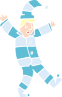 cartoon doodle man in traditional pyjamas png