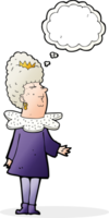 Cartoon-Königin mit Gedankenblase png