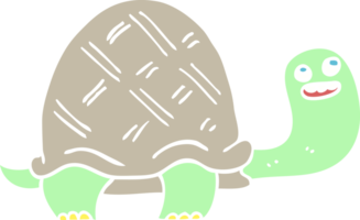 flache farbillustration cartoon glückliche schildkröte png