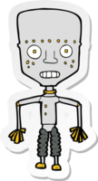 adesivo di un robot divertente cartone animato png