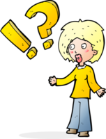 cartoon surprised woman png