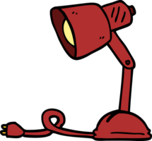 cartoon doodle desk lamp png