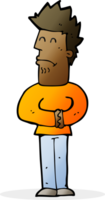 cartoon nervous man png