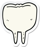 klistermärke av en tecknad tand png