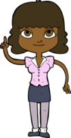 cartoon woman with idea png