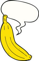 dibujos animados plátano con habla burbuja png