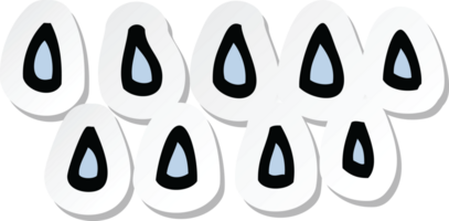 sticker of a cartoon rain png