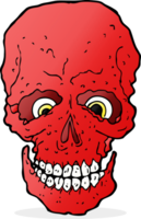 cartoon spooky skull png