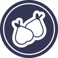 organic pears circular icon symbol png