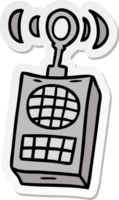 hand drawn sticker cartoon doodle of a walkie talkie png