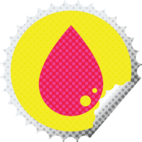 blood drop graphic   circular peeling sticker png