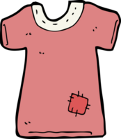 cartoon patched old tee shirt png
