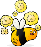 abeille volante de dessin animé png