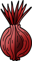 cartoon doodle sprouting onion png