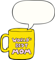 worlds best mom mug with speech bubble png