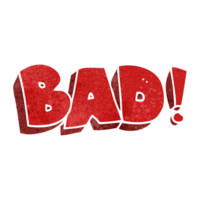 hand retro cartoon Bad symbol png