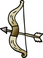 cartoon doodle bow and arrow png