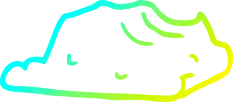 cold gradient line drawing of a cartoon butter png