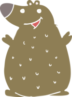 flat color style cartoon happy bear png