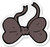 adesivo de uma gravata borboleta de desenho animado png