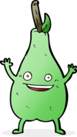 cartoon happy pear png