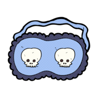 máscara de dormir de calavera de dibujos animados png