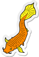 adesivo di un pesce cartone animato png