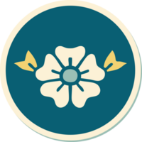 sticker of tattoo in traditional style of a flower png