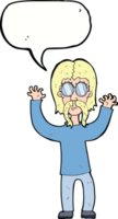 tekenfilm hippie Mens golvend armen met toespraak bubbel png