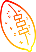 warm gradient line drawing of a cartoon football png