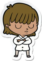 sticker of a cartoon woman png