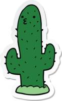 adesivo di un cactus cartone animato png