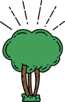 traditional tattoo style tree png