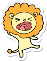 sticker of a cartoon lion png