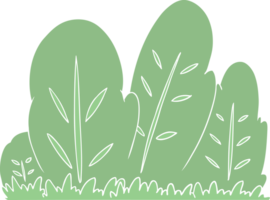 flat color style cartoon hedge png