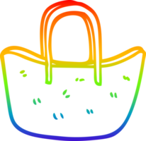 Regenbogen-Gradientenlinie Zeichnung Cartoon gewebter Korb png