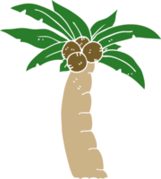 palmera de dibujos animados de estilo de color plano png