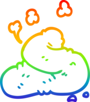 rainbow gradient line drawing cartoon poop png