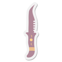 etiqueta engomada del cuchillo ritual png