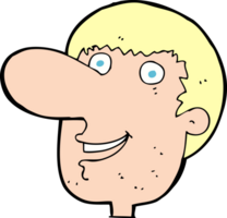 cartoon happy male face png