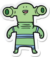 sticker van een vriendelijke cartoon alien png