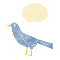 corvo de desenho animado com balão de pensamento png