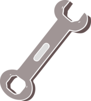 flat color style cartoon spanner png