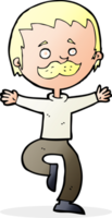 cartoon dancing man with mustache png