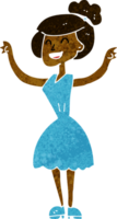 cartoon woman with raised arms png