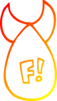 warm gradient line drawing of a cartoon atomic bomb png