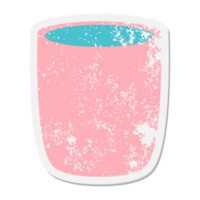 vaso grunge etichetta png