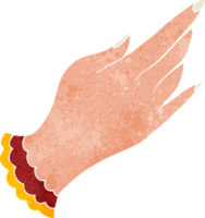 symbole de main de tatouage de dessin animé png